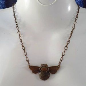 Brass Bee Necklace *HANDMADE* Brass Chain Lobster Clasp 19 inch CUSTOM Apiary